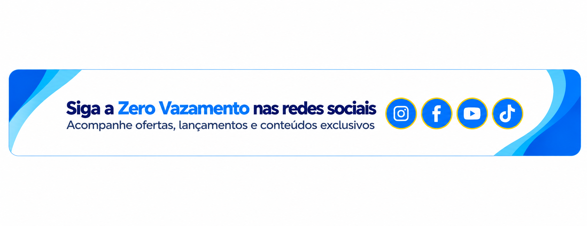 Siga a Zero Vazamento no Instagram, Facebook, YouTube e TikTok. Acompanhe ofertas, lançamentos e conteúdos exclusivos.